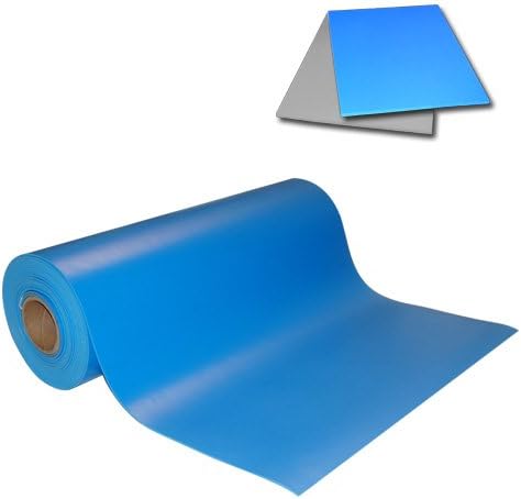 Premium ESD Table Mat, 3-Layer Solid Vinyl Table Mat, Conductive Matting with Foam Back for ESD Safe Work Surfaces, ESD Mats - 0.125” X 4' X 50', Blue