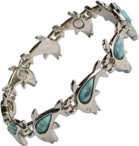 Helena Rose Bracciale Magnetico Con Turchese – Terapia Magnetica Per Artrite E Tunnel Carpale