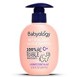 Babyology - 100% Edible Ingredients - Baby Wash & Shampoo - Organic Lavender (Essential Oil) - Clinically Tested - Tear-Free - 6,67 FL. OZ - Perfect Baby Shower Gift