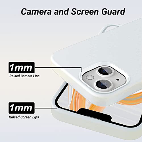 Image of LIRAMARK Liquid Silicone Soft Back Cover Case for Apple iPhone 13 Mini (5.4 Inch) (White)
