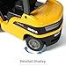 SHINESIGNAL Liftable Forklift Toy, All Metal Die-cast Construction Fork Truck with Articulating Arm, Movable Forks - Scale Mini Vehicle Model for Kids Adult Collection & Desk Decoration- Yellow