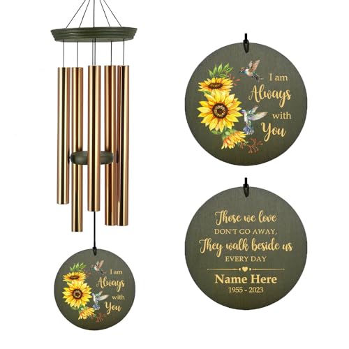Image of ASTARIN Wind Chimes Outdoor for The Loss of Mom Dad, Personalized Customized WindChimes for Loss of Loved One, Memorial Wind Chime as Sympathy Gift, Home Garden Patio Decor, 36''(Produced in Texas)