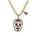 Betsey Johnson Womens Sugar Skull Pendant Necklace