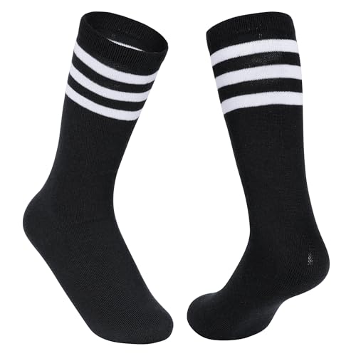 Dxhycc 3 Pairs Toddler Kids Soccer Socks Athletic Softball Baseball Socks for Boys Girls4