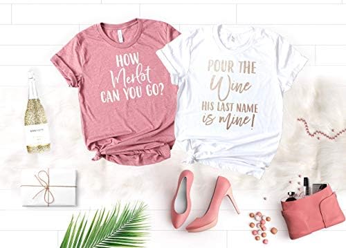 PATYZBachelorette Party Shirts, He Stole My Heart So I Stole His Last Name, Funny Sayings For Bridesmaids and Bride in Gold Foil, Rose Gold and Silver Foil Graphics