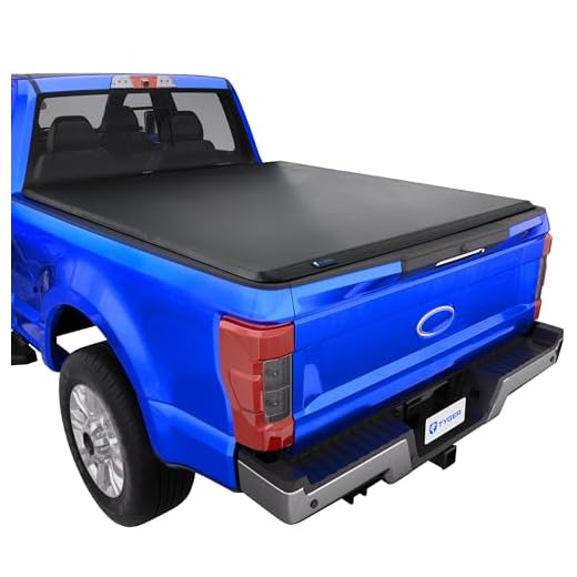 Tyger Auto T3 Soft Tri-Fold Truck Bed Tonneau Cover Compatible with 2017-2022 Ford F-250 F-350 Super Duty | Styleside 6.75' Bed (81") | TG-BC3F1124 , Black