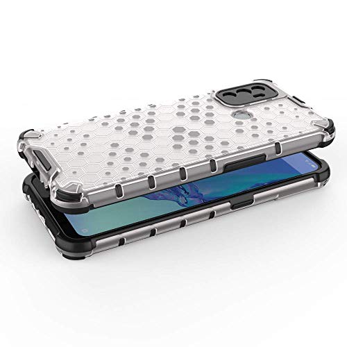 Image of Glasgow | for Oppo A53 Honeycomb Pattern Back Case Cover for Oppo A53 - Transparent