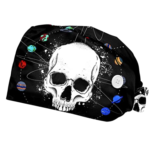 Casquettes de travail ajustables pour femmes et hommes à motifs planètes