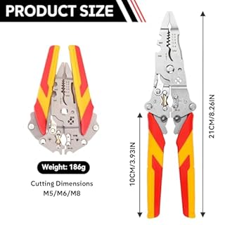 QingWing 14 in 1Pinza Spelafili Pieghevole Multifunzione, Portatile Pinza da Elettricista Multifunzione, Pieghevole Spelafili Elettricista Professionale, per Spelare, Avvolgere, Spaccare, Crimpare
