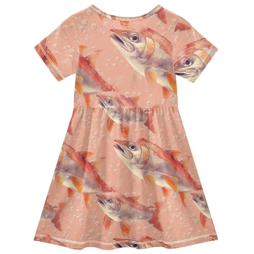 Girls Easter Dresses Short Sleeve Swing Casual Easter Outfit for Toddler Girls2