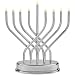 Contemporary Metal L.E.D. Battery Menorah