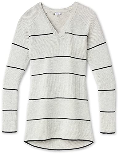 Smartwool Shadow Pine Pointelle Stripe Tunic Sweater - Women's Ash Heather Medium #TOP3