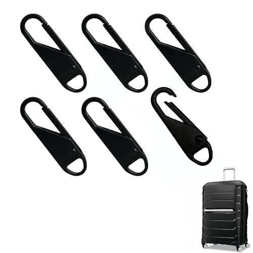 Zipper Pull Replacement Compatible with Samsonite Luggage,6PCS,Metal Pull Tabs,1.4