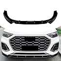 FINMOKAL 3 Stück/Set für Audi Q5 SQ5 FY S Line 2021-2025 Auto Frontstoßstange Kinnlippe Spoiler Karosserie Kit Glänzend Schwarz