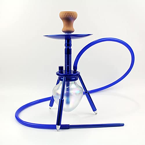 Rteanb Tripod Hookah Arabian Hookah Stand Hookah Aluminio Hookah para Better Shisha Hookah Fumar Disfrute, Adecuado para familias, Fiestas, restaurantes, Bares, Clubes (Color : Azul) Cover