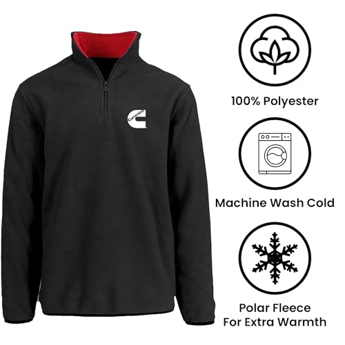 JH DESIGN GROUP Men’s Cummins Diesel Quarter Zip Fleece Sweatshirt Jacket3