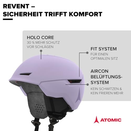 ATOMIC REVENT LITE + Skihelm - Snowboard- & Ski-Helm mit 360° Fit System & Active Aircon...