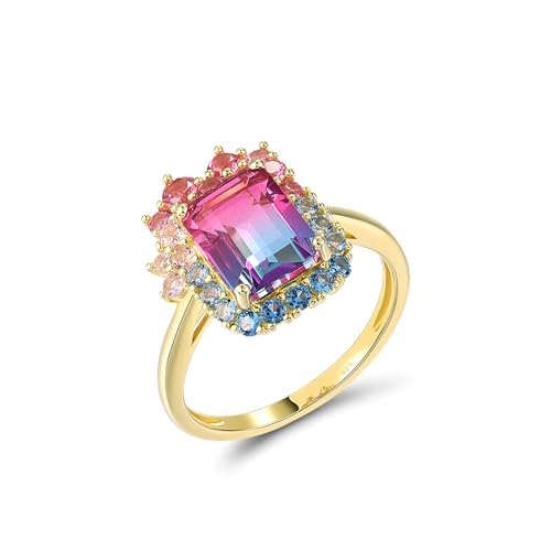 Bague en argent sterling 925 Santuzza sertie de pierres précieuses éclatantes