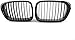 LHZBB Grilles Avant pour BMW série 5 E39 M5 1999-2003 2 pièces Noir Brillant Pare-Chocs Avant Capot Rein Grille Racing Grille pièces