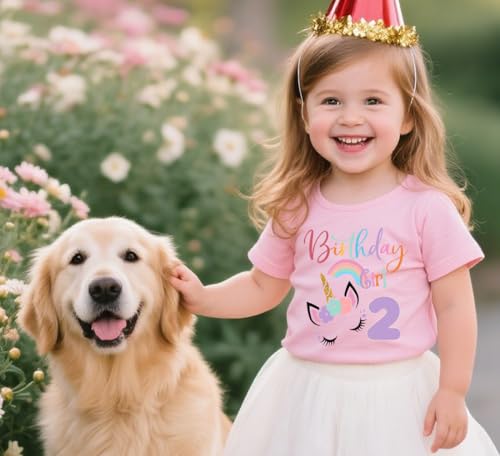 Toddler Boys Girls 2nd Birthday Shirt Outfit for Kids Two Years Old Birthday Gift for Party Short Sleeve Tshirt2