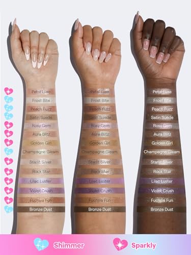 SHEGLAM Kristall Gel Glanz Stick Lidschatten Stick Eyeliner Aufheller Bleistift Wachsmalstift mit Pinsel, leicht zu verblenden langanhaltender schimmernder Lidschatten-Stick-01 Frost Bite