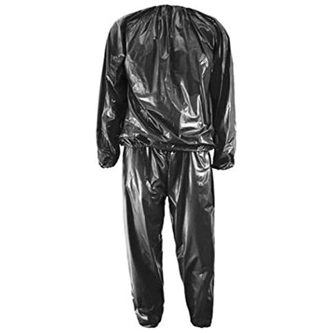 Sauna Suits Heavy Duty Fitness Weight Loss Sweat Sauna Suit Exercise Gym Anti-rip Black XL Cover