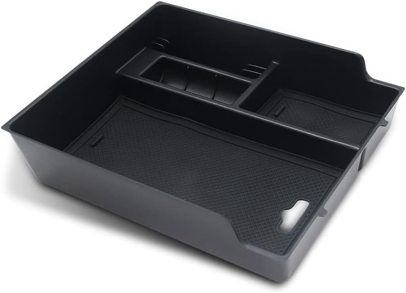 Miniatura 9 de BestEvMod para Rivian R1T y Rivian R1S Accesorios Bandeja Organizadora de Consola Central, Reposabrazos Caja de Almacenamiento Material ABS con