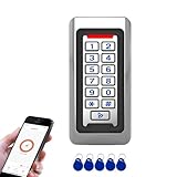 Door Access Control Keypad, Stainless Steel Outdoor IP68 Waterproof, 2000 Users, Wiegand 26-bit Input / Output, Tuya App Remote Control, RFID Card & PIN Code Entry, Doorbell Button
