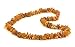 Collar para mascotas de ámbar báltico con cierre de rosca, 20-65 cm, hecho a mano (45 cm)