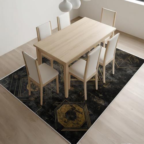 Tapis de salon géométrique 80x120 cm lavable et antidérapant - 5