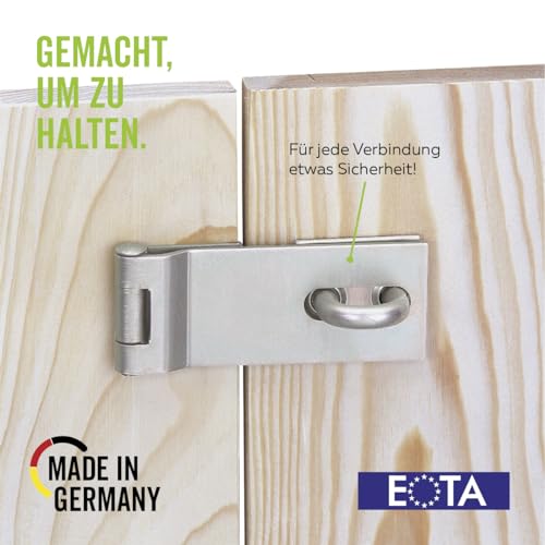 Alberts 348359 Sicherheits-Überfalle | galvanisch verzinkt, dickschichtpassiviert | Länge Überfalle 85 mm | Breite 37 mm