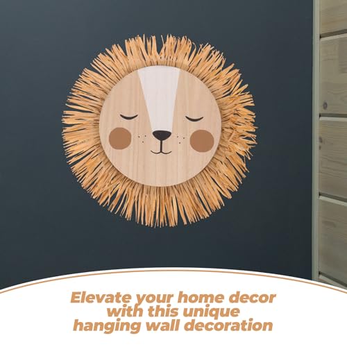 Pendentif Tête de Lion en Raphia HANABASS pour Décoration - 4