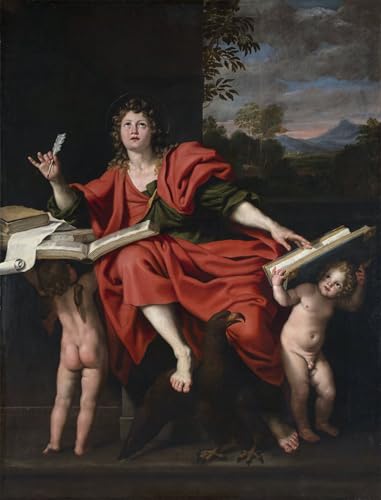 Póster en lienzo de San Juan Evangelista 60x90cm para decorar paredes vacías del dormitorio