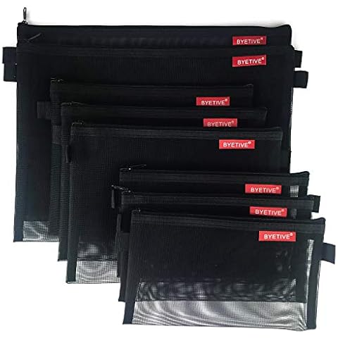 BYETIVE 8 Pieza Nylon Neceser de Maquillaje Cover