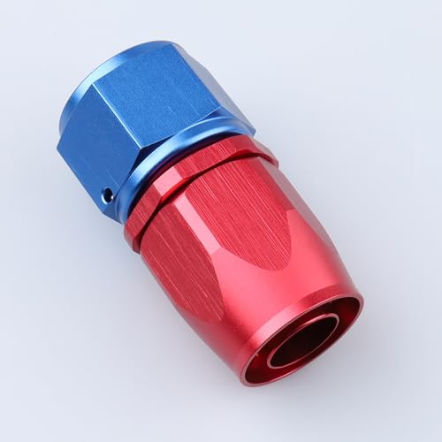 Manguera recta AN10 AC Performance azul y roja de aluminio anodizado 4