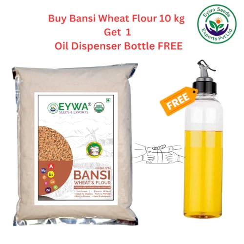 Image of Eywa Seeds & Exports Pvt Ltd Organic Bansi Bhaliya Wheat Flour (10 Kg) For Eating And Cooking |Bansi Bhaliya Daane Atta Produce Of India From Organic Farms |