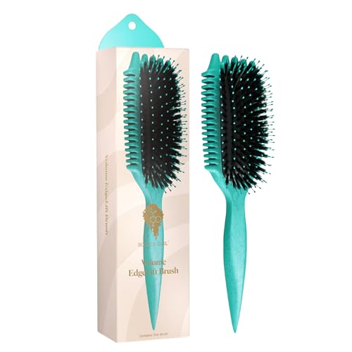 Bounce Curl Volume EdgeLift Brush, 5-in-1 Tool for Volumized Waves, Curls & Coils - Teal