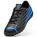 Puma Unisex-Child ATTACANTO Turf Training Soccer Cleats, Black-Ultra Blue AH25, Big Kid 4