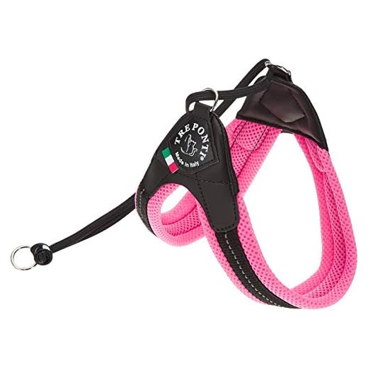 Tre broar fluo sele Cl orange koppel och munstycken hund, flerfärgad, unik