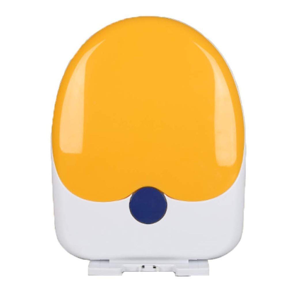MOBYGKFY Toilet Seat with Built-in Potty Training Will Reduce Clutter, Slow Close and Never Loosen, Enameled Wood Long Lasting Plastic
