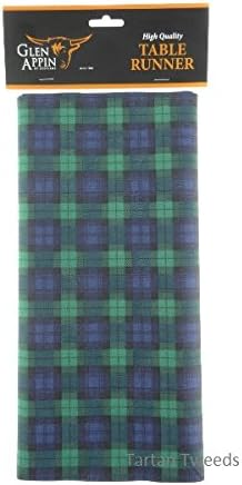 Glen Appin Royal Stewart & Black Watch Airlaid Paper Tartan Table Runner (Black Watch)