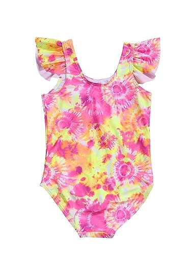 Image of LIZENS Girls Swimwear One Piece Swimsuit Toddler Cute Beach Bathing Suit