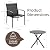 Shintenchi 3 Pieces Patio Bistro Sets, Outdoor Textilene Fabric Conversation Bistro Set, Textilene Fabric Front Porch Chairs Small Patio Furniture Set with Table for Lawn,Garden,Balcony (Black)