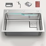 1. [Évier simple en acier inoxydable] : Notre évier multifonction est entièrement fabriqué en acier inoxydable de haute qualité, garantissant une durabilité à toute épreuve et une grande capacité de charge. Découvrez la robustesse et la durabilité de matériaux de haute qualité pour un évier de cuisine à l'épreuve du temps.