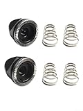 Quick Release for Bike Wheel Skewer Spring Set with 2X Non-Slip M5 Aluminum Nuts and 4X Stainless Steel QR Hub Springs for Axle Bolt Replacement