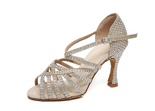Sandales de tango à bout ouvert et strass pour sublimer chaque pas