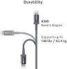 Cable Amazon Basics USB-C a Lightning certificado MFi, carga rápida con Power Delivery para Apple iPhone serie 14, 13 12 11 X Xs Pro, Pro Max, Plus, iPad, 6 pies, gris oscuro 4