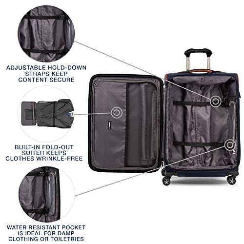 Travelpro Crew Versapack Softside Expandable 8 Spinner Wheel Luggage, Usb Port, Men And Women, Patriot Blue, Checked Large 29-Inch #TOP3