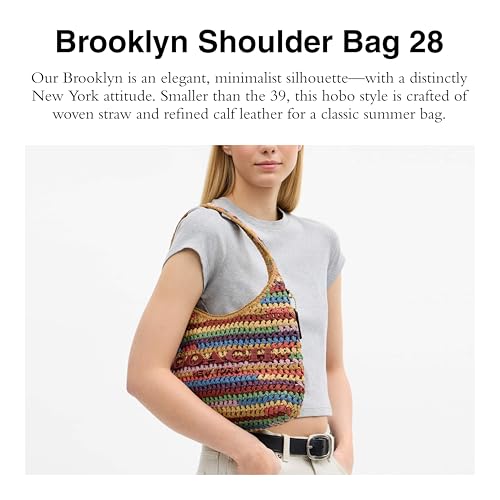 Image of COACH Brooklyn Shoulder Bag 28 in Straw