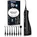 Hangsun Water Flosser for Teeth Cordless Oral Irrigator Dental Water Jet Electric Tooth Flosser with 8 Jet Tips 300ML Water Tank USB Rechargeable for Tavel and Home Use (Black)